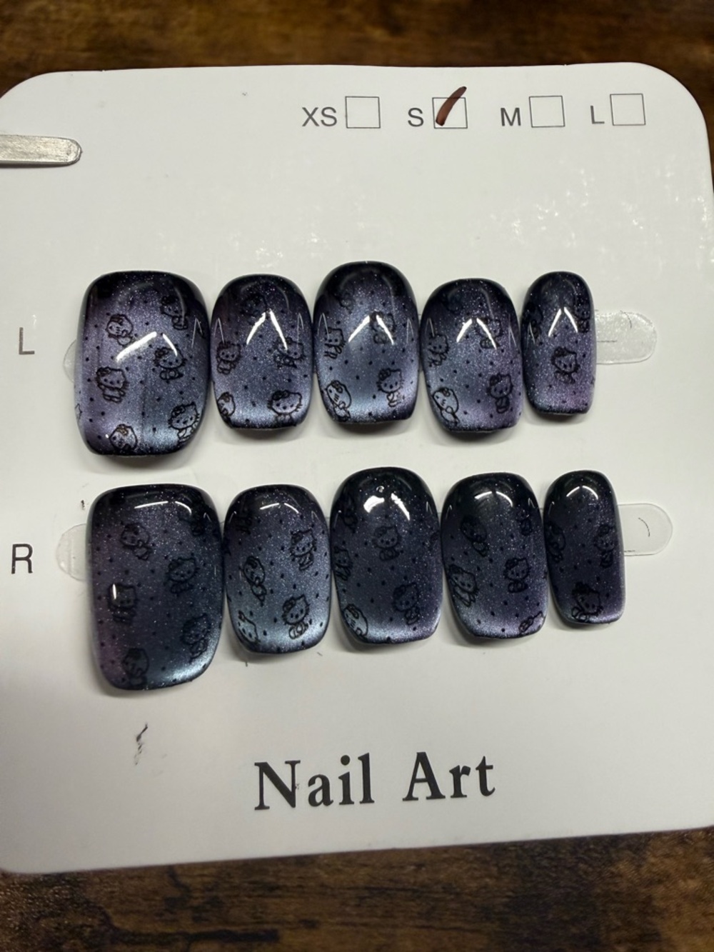 Hello Kitty Blue Cateye Press On Nails - Small - Picture 2 of 4
